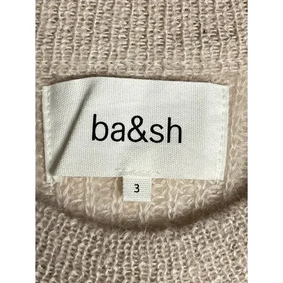 Ba&sh NWT women’s DANY Mohair sweater size 3/L/8 Beige Neutral - Picture 8 of 12